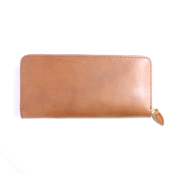 LEATHER GARRISON ROUND ZIP LONGWALLET