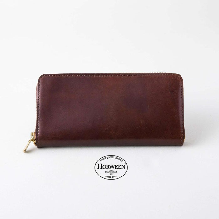LEATHER GARRISON ROUND ZIP LONGWALLET
