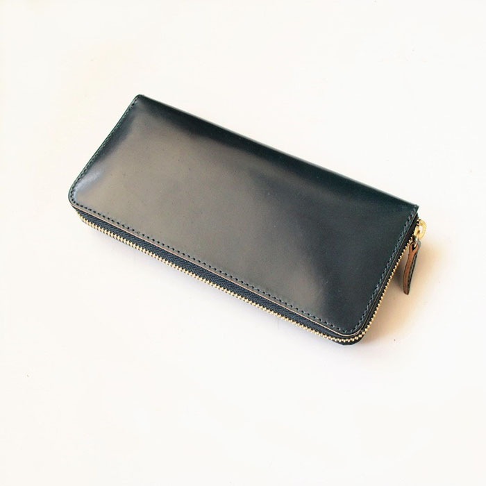 LEATHER GARRISON ROUND ZIP LONGWALLET