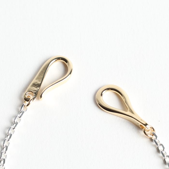 18K GOLD INFINITY HOOK & SV CHAIN XS