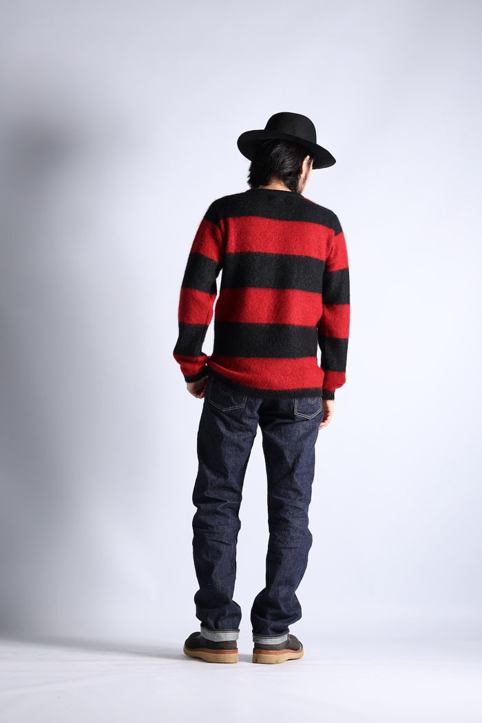 BORDER MOHAIR SWEATER