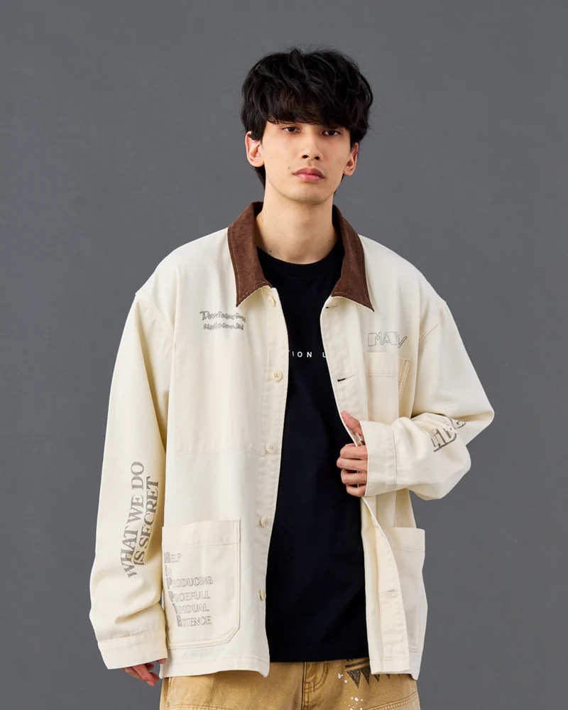 HANDWRITING PRINT COVERALL