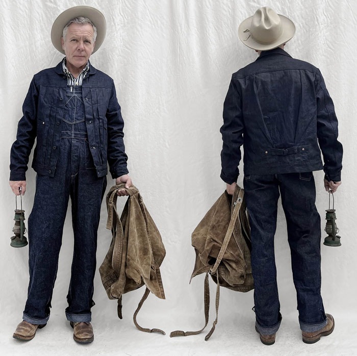 MFSC"HI DESERT"11oz BLUE DENIM "PLACER" OVERALLS