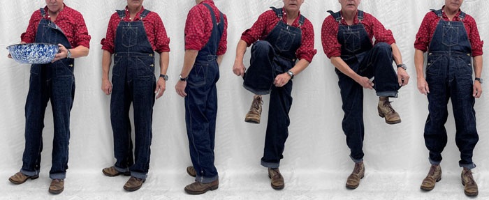 MFSC"HI DESERT"11oz BLUE DENIM "PLACER" OVERALLS