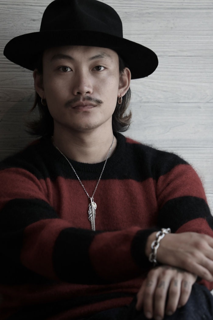 BORDER MOHAIR SWEATER