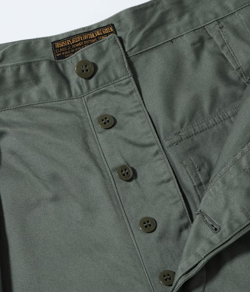 Lot No. BR42636 / TROUSERS, UTILITY, COTTON SAGE GREEN