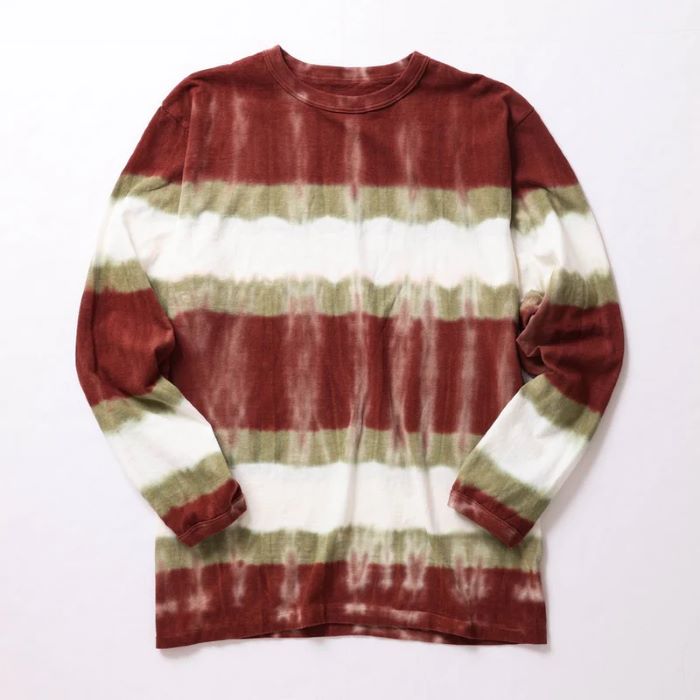 LOT.53007TB LONG SLEEVE TIE DYE BORDER TEE
