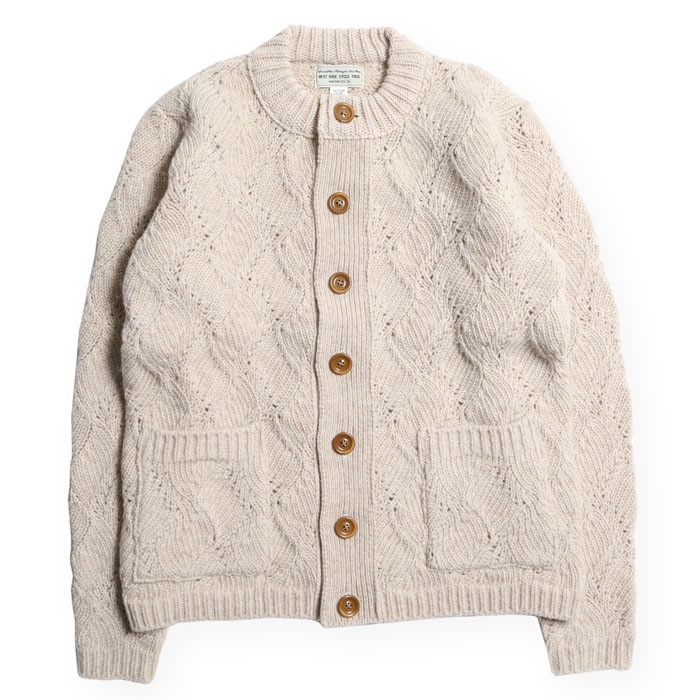 Jersey Stitch Shetland Wool 4-Bar Cardigan