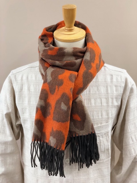 CASHMINK SCARF BY V.FRAAS LOT1666��"Leopard Pattern"