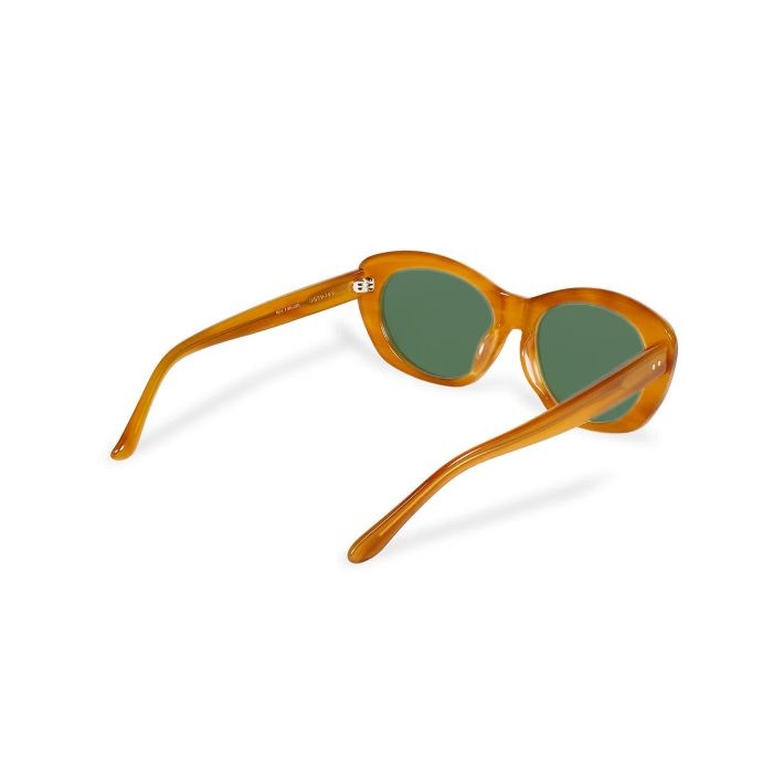 GREYHOUND amber marble / green lens