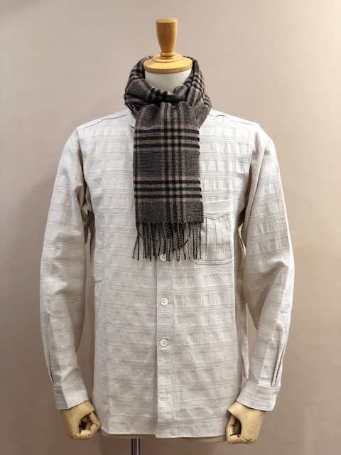HIGH QUALITY WOOL KNITING SCARF BY V.FRAAS LOT1667��"GLEN CHECK"