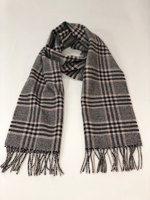 HIGH QUALITY WOOL KNITING SCARF BY V.FRAAS LOT1667��"GLEN CHECK"