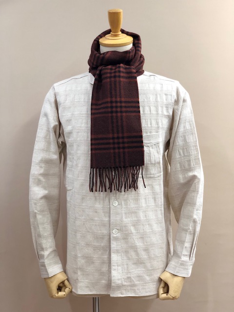HIGH QUALITY WOOL KNITING SCARF BY V.FRAAS LOT1667��"GLEN CHECK"
