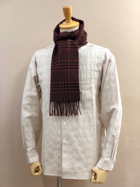 HIGH QUALITY WOOL KNITING SCARF BY V.FRAAS LOT1667��"GLEN CHECK"