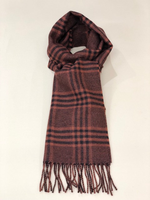 HIGH QUALITY WOOL KNITING SCARF BY V.FRAAS LOT1667��"GLEN CHECK"