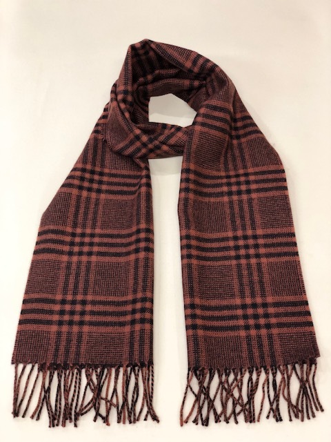HIGH QUALITY WOOL KNITING SCARF BY V.FRAAS LOT1667��"GLEN CHECK"