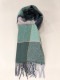 RECYCLED POLYESTER & COTTON KNITING SCARF BY V.FRAAS LOT1667 "PLAID CHECK"