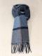 RECYCLED POLYESTER & COTTON KNITING SCARF BY V.FRAAS LOT1667 "PLAID CHECK"