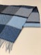 RECYCLED POLYESTER & COTTON KNITING SCARF BY V.FRAAS LOT1667 "PLAID CHECK"