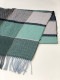 RECYCLED POLYESTER & COTTON KNITING SCARF BY V.FRAAS LOT1667 "PLAID CHECK"
