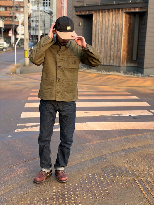 NAVAL WORK Jkt. N-3 TYPE Herringbone Twill Custom  "WATKINS-JF"