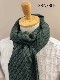 RECYCLED POLYESTER & COTTON KNITING SCARF BY V.FRAAS LOT1667 "Shepherd Check"