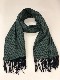 RECYCLED POLYESTER & COTTON KNITING SCARF BY V.FRAAS LOT1667 "Shepherd Check"