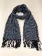 RECYCLED POLYESTER & COTTON KNITING SCARF BY V.FRAAS LOT1667 "Shepherd Check"