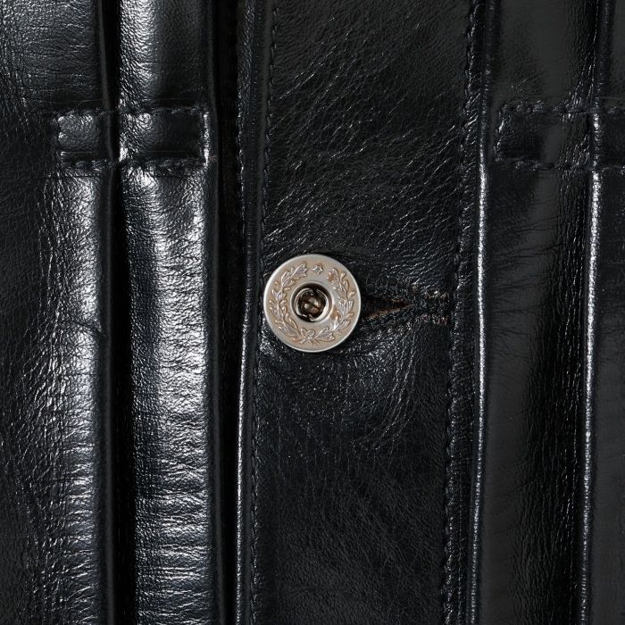 Lot No. BR80665 / WILLIAM GIBSON COLLECTION BLACK LEATHER BLOUSE