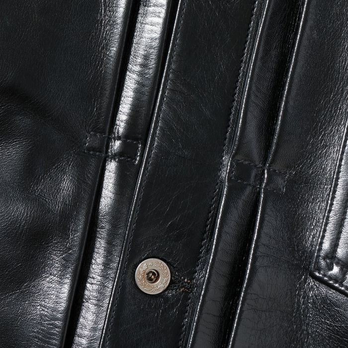 Lot No. BR80665 / WILLIAM GIBSON COLLECTION BLACK LEATHER BLOUSE