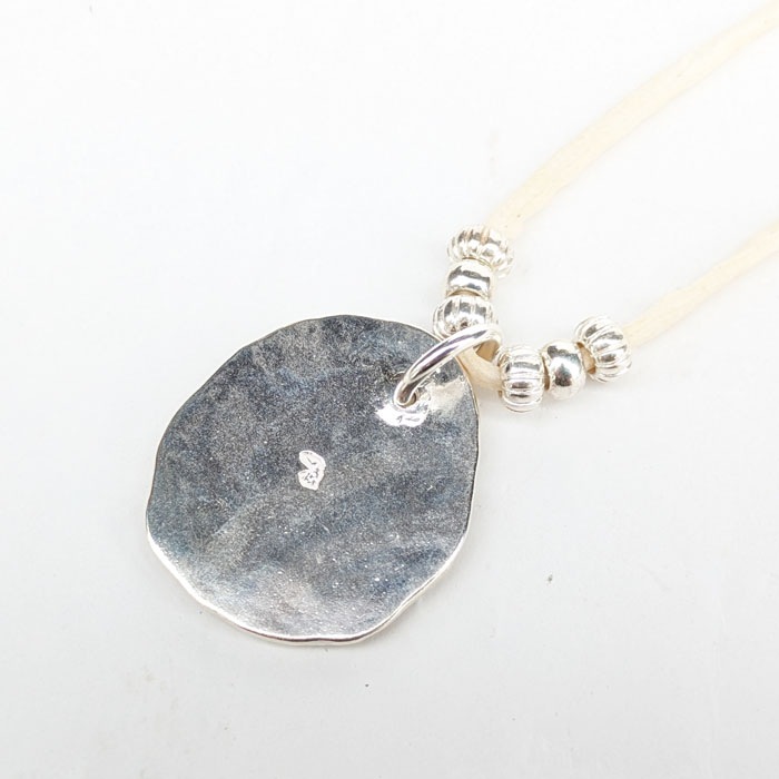 NL-0154 LEAF STAMPED ROSE PENDANT NECKLACE(18K GOLD ACCENT)