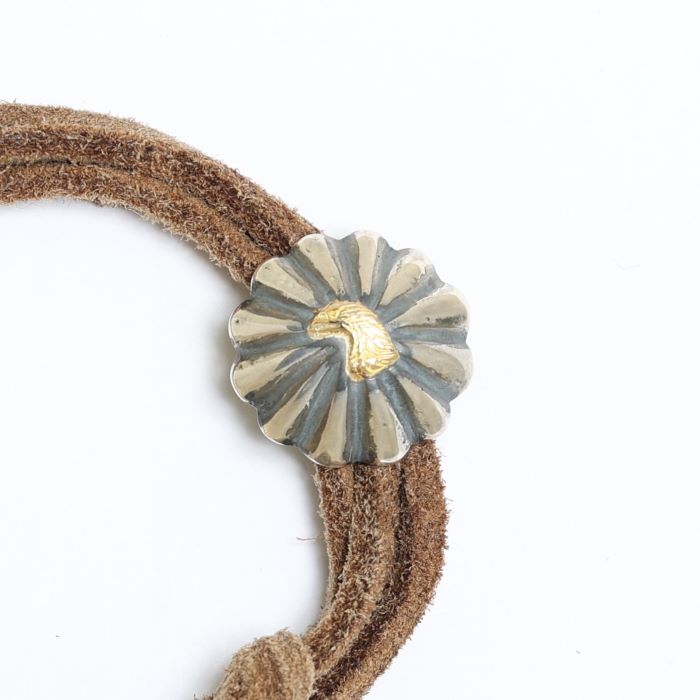 EAGLE HEAD FEATHER PENDANT No.41, LEFT COMBINATION TOP(SILVER&K18 GOLD)