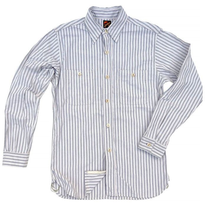 MFSC"MADE IN USA"NOS AMERICANA STRIPE WORKMAN SHIRTS
