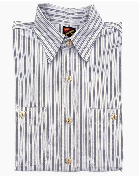 MFSC"MADE IN USA"NOS AMERICANA STRIPE WORKMAN SHIRTS
