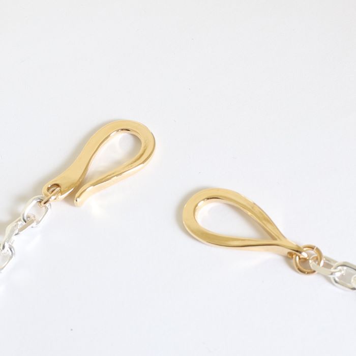 18K GOLD INFINITY HOOK & SV CHAIN M