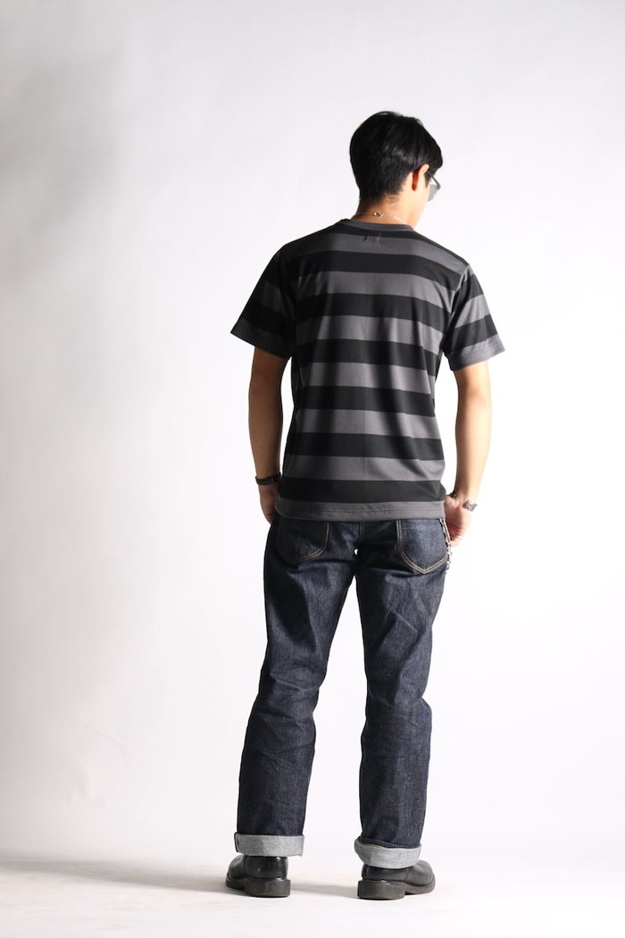 POWER DRY BORDER SHORT TEE