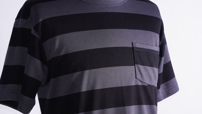POWER DRY BORDER SHORT TEE