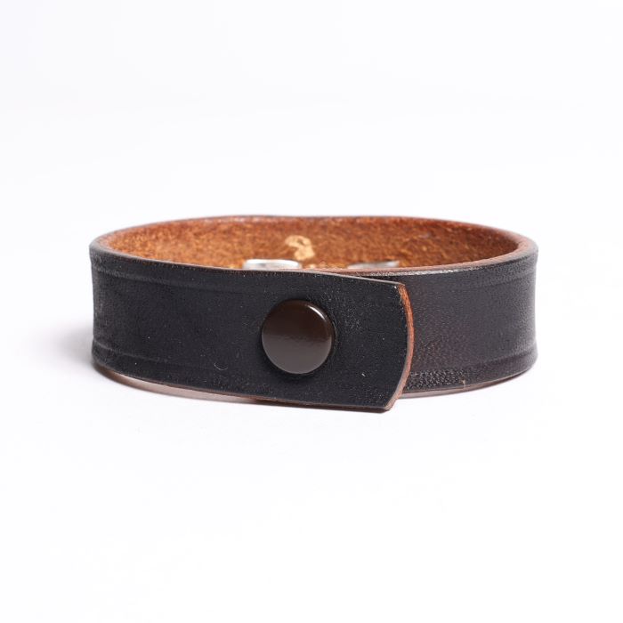 BR-0118 BUTTERFLY SHELL LEATHER BRACELET