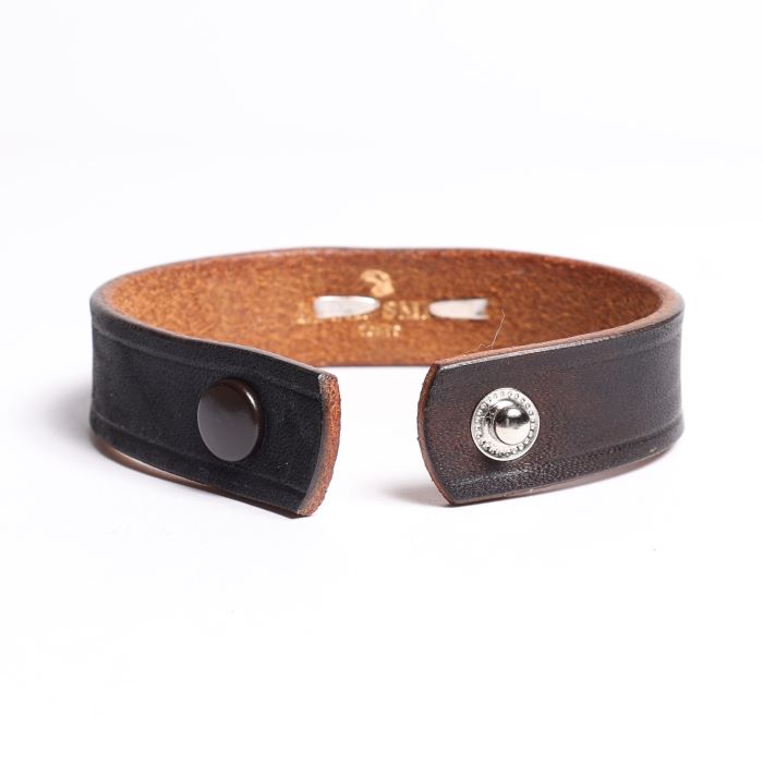 BR-0118 BUTTERFLY SHELL LEATHER BRACELET