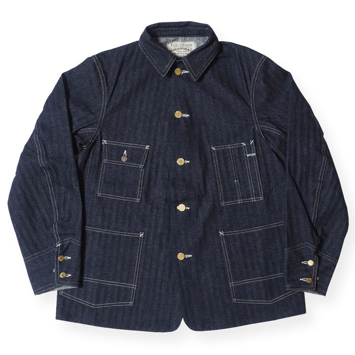 WAREHOUSE & CO. Lot 2165 カバーオール 　36新品未使用 Lot 2165 INDIGO HERRINGBONE COVERALL WITH CHINSTRAP | WAREHOUSE