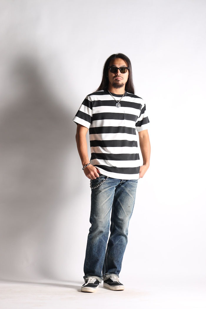 POWER DRY BORDER SHORT TEE