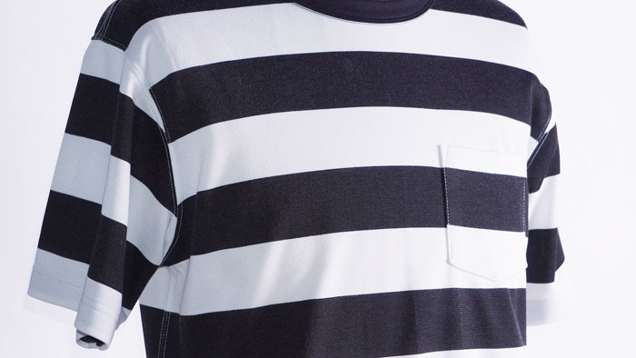 POWER DRY BORDER SHORT TEE