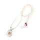 NL-0155 KARAKUSA ROSE PENDANT NECKLACE(18K GOLD ACCENT)