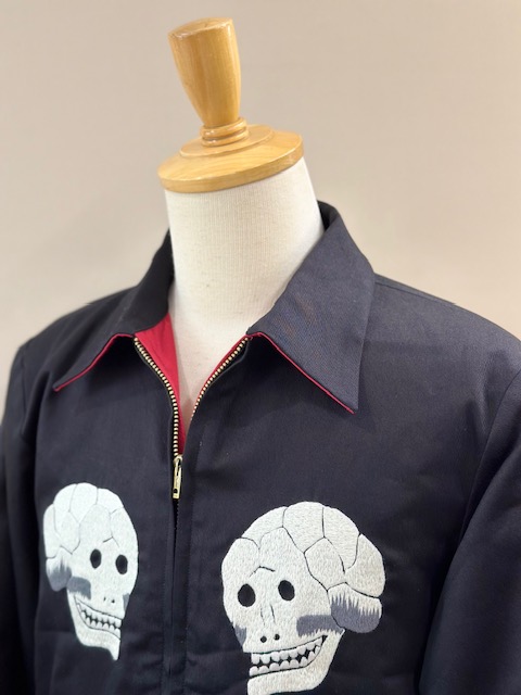 LOT1754Skull Bone Reversible Souvenir Jacket