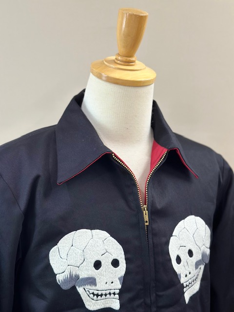LOT1754Skull Bone Reversible Souvenir Jacket