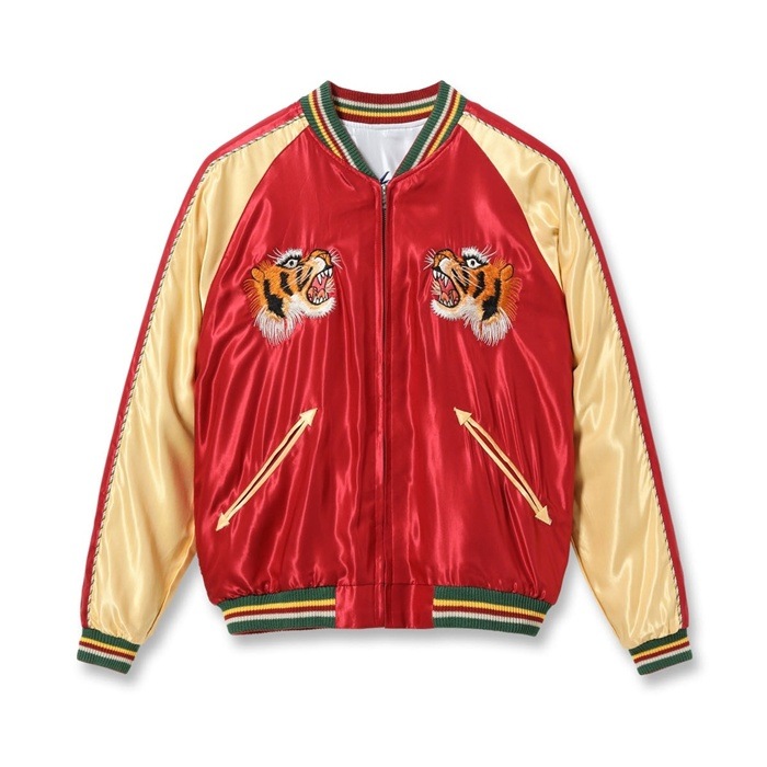 Lot No. TT15790-170 / Mid 1950s Style Acetate Souvenir Jacket ��EAGLE�� �� ��BLUE TIGER�� 