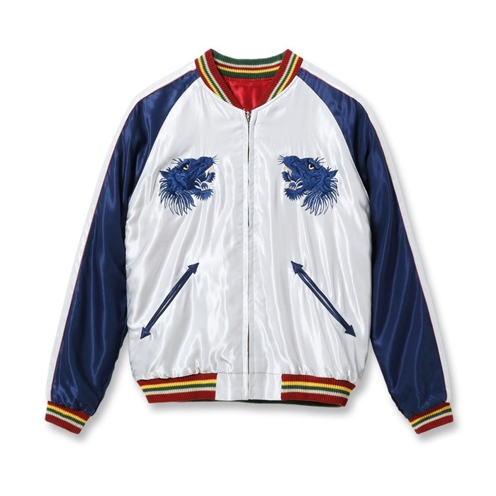 Lot No. TT15790-170 / Mid 1950s Style Acetate Souvenir Jacket ��EAGLE�� �� ��BLUE TIGER�� 