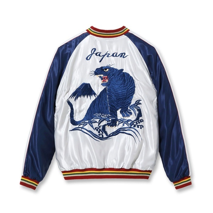 Lot No. TT15790-170 / Mid 1950s Style Acetate Souvenir Jacket ��EAGLE�� �� ��BLUE TIGER�� 