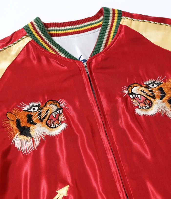 Lot No. TT15790-170 / Mid 1950s Style Acetate Souvenir Jacket ��EAGLE�� �� ��BLUE TIGER�� 