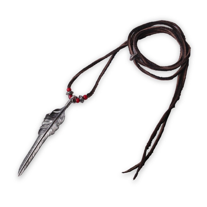 NARROW FEATHER HAND MADE SILVER
